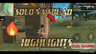 Solo Vs squad|free fire|best player|free fire highlights|d8s gaming ff| D8S gaming