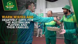 Warm wishes and heartfelt gifts for the Australian players and their families  | PCB | MA2A