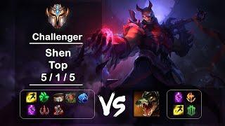 Top Shen vs Renekton KR Challenger Patch 12.16