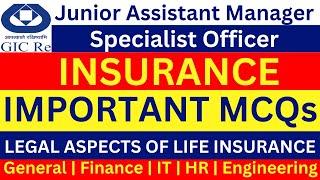 Important Insurance MCQ | GIC RE Important Insurance MCQs | GIC RE Insurance MCQs | Gic Insurance