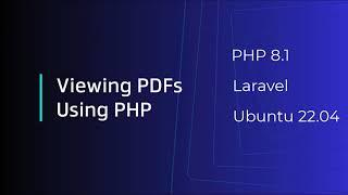 Viewing PDFs Using PHP