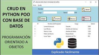 CRUD PYTHON con BD aplicando MVC. Explicado Fácilmente