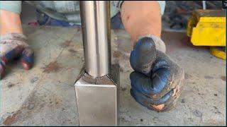 Trick Connecting A Round Pipe To A Square Pipe That Workers Don't Want To Tell You // DIY