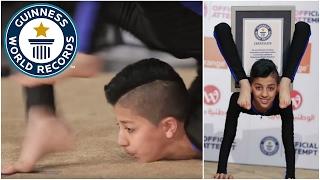 Teenage “Spider-Boy" from Palestine breaks contortion record - Guinness World Records