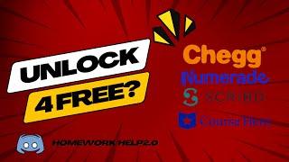 Unlock Chegg, Numerade, Scribd, Coursehero files FOR FREE!