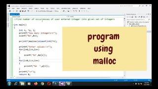 program using malloc function - example