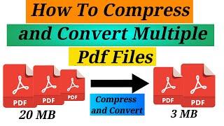 How to Compress and Convert Multiple PDF Files | Merge PDF | Split PDf | Edit PDf