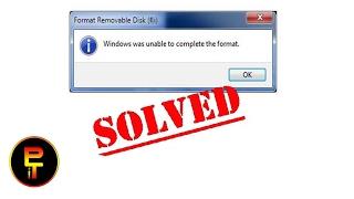 How to solve windows  was unable to complete the format #usb flash drive can't format