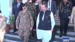 Raheel Sharif and  Nawaz Sharif farewell meeting at PM house