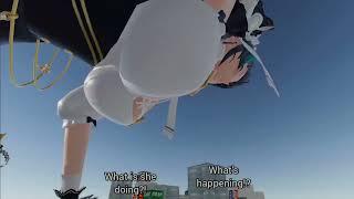 Giantess Cheshire demolishes a massive city with ease