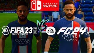 EAFC 24 VS FIFA 23 LEGACY EDITION COMPARISON NINTENDO SWITCH!