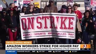 Amazon workers strike for higher pay