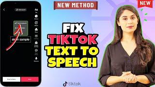 How To Fix TikTok Text to Speech Not Working or Not Showing 2025 [ 6 WAYS ]