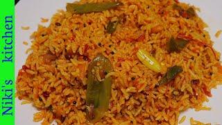 தக்காளி சாதம் /Bachelor Tomato rice tamil/Simple Tomato rice/How to make Tomato rice/Niki's kitchen