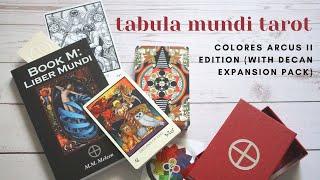 Tabula Mundi Tarot (Colores Arcus II Edition + Decans) // unboxing and silent flip through