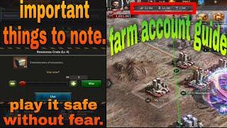 -age of Z Origins- Guide to playing a farm account, important things to note. AOZ, age of Z.