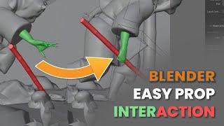 How to animate prop interaction with characters in Blender