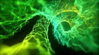 4K UHD SCREENSAVER 2 HOURS LONG - Flow Of Energy - Focus Spiralling Green Lemon - With Calming Music