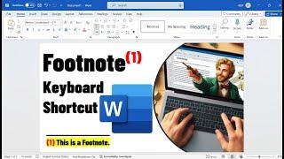 How to insert a footnote in Microsoft Word: keyboard shortcut