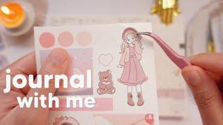 JOURNAL WITH ME | fireplace sounds, asmr