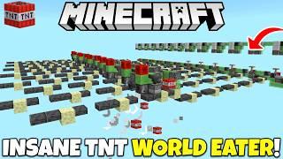 INSANE New WORLD EATER Tutorial! Auto Mining Machine! Minecraft Bedrock Edition