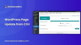 WordPress Page Update from CSV