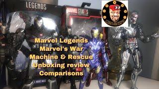 Marvel Legends Marvel’s War Machine & Rescue unboxing Comparisons & Review