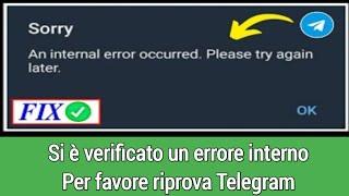 Come risolvere Si è verificato un errore interno.Per favore riprova Telegram | di accesso a Telegram