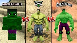 MINECRAFT HULK VS GTA 5 HULK VS GTA SAN ANDREAS HULK - WHO IS BEST?