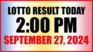 Lotto Result Today 2pm September 27, 2024 Swertres Ez2 Pcso