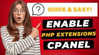 How To Enable PHP Extensions in cPanel 2024  - (FAST & Easy!)