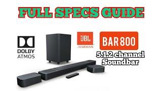 JBL Bar 800 5.1.2 channel Soundbar with True Dolby Atmos Surround Sound | Full Specs Details