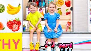 Papas gesunder Eiswagen Sammlung von Videos für Kinder | Vania Mania DE