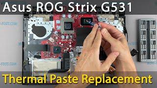 Asus ROG Strix G531 Disassembly, fan cleaning and thermal paste replacement