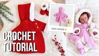  EASY Crochet Baby Coat with Hood! (with a COSY Fur Trim) 