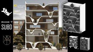 | Rhino 7 -  Organic Facade Modeling (Architectural Modeling)