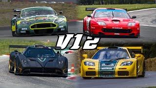 V12 day | V12 GT1 & trackday racecars | FXX, DBR9, F1 GTR, MC12, Zonda R, Storm, Vulcan, Diablo, ...