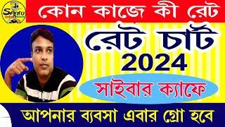 (২০২৪ সাইবার ক্যাফেতে কাজের রেট কি চলছে) Cyber Cafe Rate Chart 2024 #cyber cafe #santu_infotech