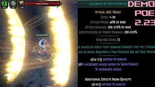 POE 3.23 ~ Lacerate Of Butchering Demo