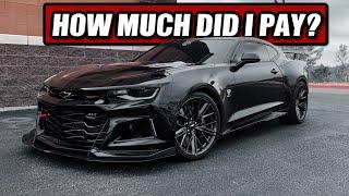 How much did i PAY for my CAMARO ZL1? | With a HIGH market in 2021