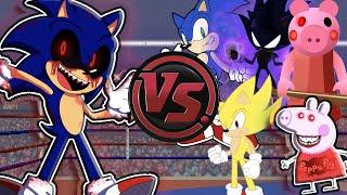 SONIC.EXE RAP CONCERT! (Sonic.EXE vs Sonic, Piggy, Peppa Pig & More) CARTOON RAP ATTACK