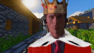 Patrick Bateman listening to "Fallen Kingdom" ( Minecraft meme )