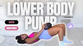 GLUTES & HAMSTRINGS workout to build & strengthen your lower body | dumbbells | beginner friendly