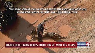 Man allegedly steals ATV, leads police on wild chase while handcuffed