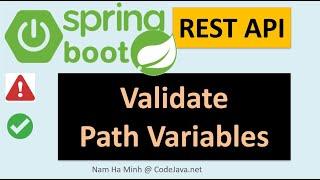 Spring Boot REST API - How to Validate Path Variables