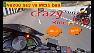 Pulsar Ns 200 Vs MT-15  Crazy Ride |||Public reaction￼￼||||