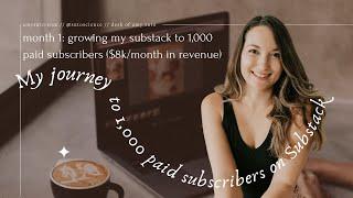 Growing My Substack to 1,000 Paid Subscribers/$8,000/Month: Month 1 [Diary of an Author]