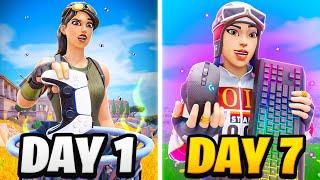 7 Day Fortnite Controller to Keyboard Progression (Noob To Pro)