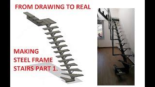DIY steel frame stairs