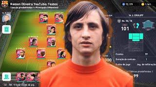 CRUYFF ICONIC MOMENT + ICONS DO BARCELONA ! JOGÃO ! JOHAN CRUIJFF GAMEPLAY PES 2021 myclub !!!